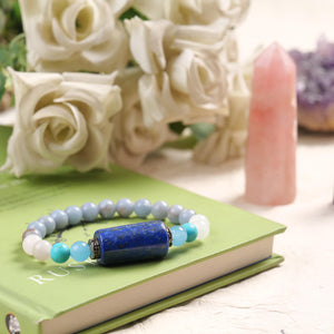 Lapis Lazuli Beaded Bracelet for Wisdom, Clarity, and Inner Peace