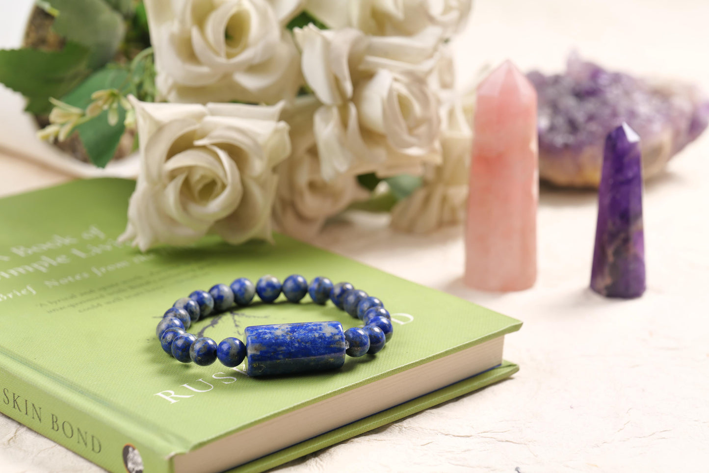 Lapis Lazuli Beaded Bracelet for Wisdom and Inner Truth