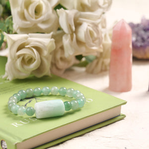 Green Aventurine Beaded Bracelet for Abundance, Luck, and Prosperity