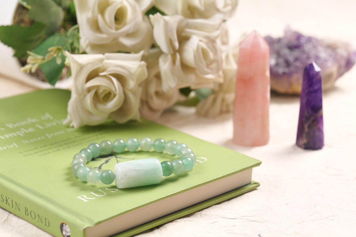 Green Aventurine Beaded Bracelet for Abundance, Luck, and Prosperity