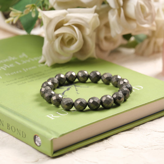 Pyrite Diamond Cut Certified Healing Bracelet