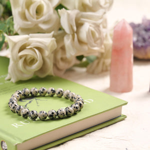 Dalmatian Jasper Bracelet for Balance and Protection
