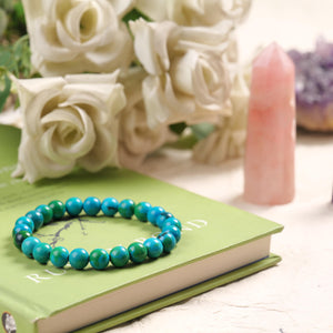 Turquoise and Green Beaded Bracelet