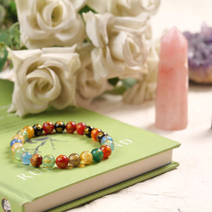 Multicolor Tibetan Buddhist Mantra Beads Bracelet