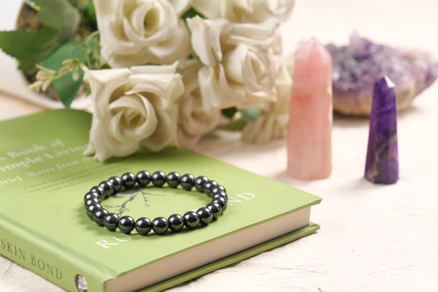 Sleek Hematite Stone Bracelet - Magnetic Healing Gemstone Bracelet for Men