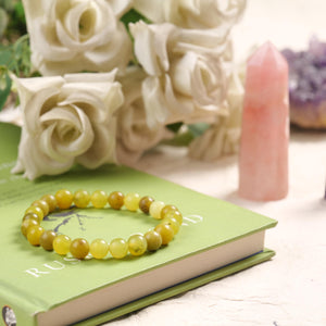 Yellow Jasper Beaded Bracelet for Stability, Strength, and Balance