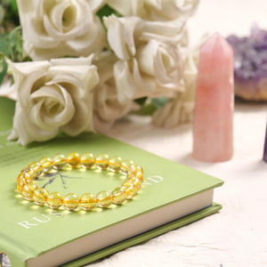 Radiant Citrine Stone Bracelet - Natural Healing Gemstone Jewelry for Positive Energy