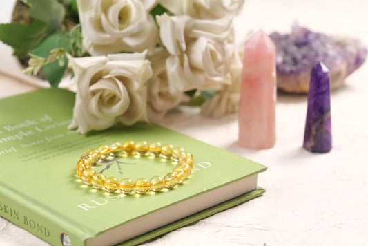 Radiant Citrine Stone Bracelet - Natural Healing Gemstone Jewelry for Positive Energy