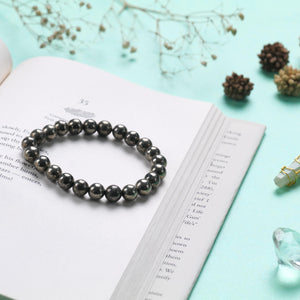Pyrite Beaded Bracelet for Abundance, Protection, and Vitality