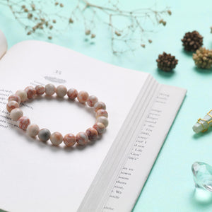 Marbled Jasper Beaded Bracelet for Stability, Protection, and Balance
