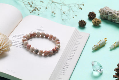 Marbled Jasper Beaded Bracelet for Stability, Protection, and Balance