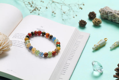 Multicolor Tibetan Buddhist Mantra Beads Bracelet