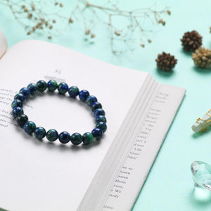 Azurite Malachite Beaded Bracelet for Healing and Balance