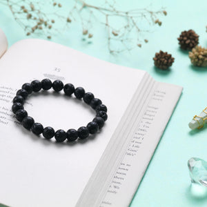 Lava Stone Beaded Bracelet for Grounding, Strength, and Courage