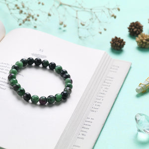 Ruby Zoisite Beaded Bracelet for Passion and Growth