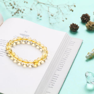 Radiant Citrine Stone Bracelet - Natural Healing Gemstone Jewelry for Positive Energy