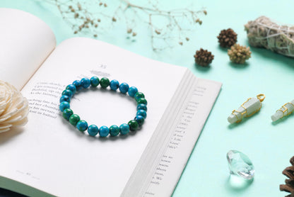 Turquoise and Green Beaded Bracelet