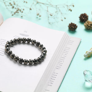 Pyrite Beaded Bracelet for Abundance, Protection, and Vitality