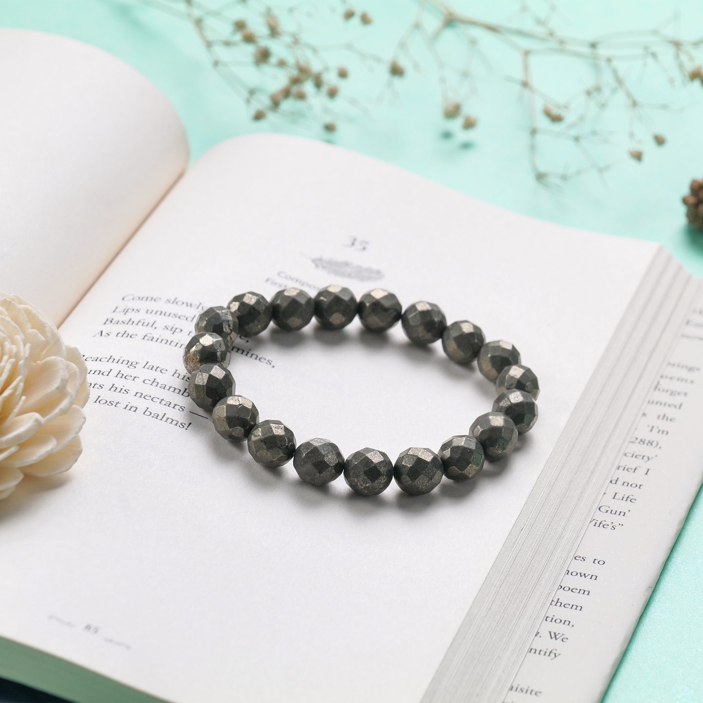 Pyrite Diamond Cut Certified Healing Bracelet