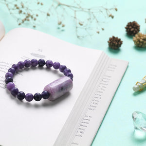 Amethyst Beaded Bracelet for Transformation, Healing, and Spiritual Growth