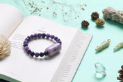 Amethyst Beaded Bracelet for Men & Women | GemGlow