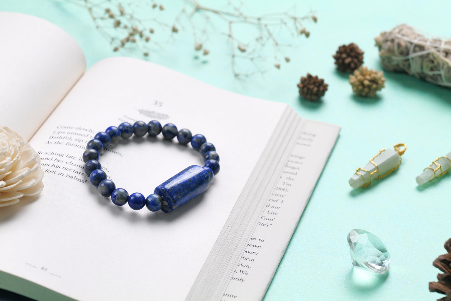 Lapis Lazuli Beaded Bracelet for Wisdom and Inner Truth