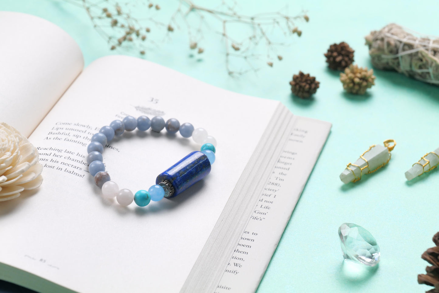 Lapis Lazuli Beaded Bracelet for Wisdom, Clarity, and Inner Peace