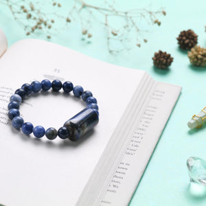 Sodalite Beaded Bracelet for Intuition, Clarity, and Communication
