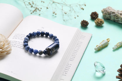 Sodalite Beaded Bracelet for Intuition, Clarity, and Communication