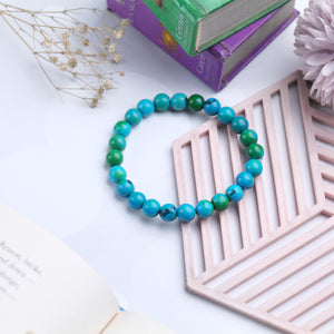 Turquoise and Green Beaded Bracelet