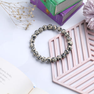Dalmatian Jasper Bracelet for Balance and Protection