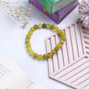 Yellow Jasper Beaded Bracelet for Stability, Strength, and Balance