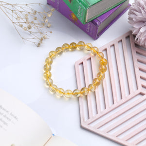Radiant Citrine Stone Bracelet - Natural Healing Gemstone Jewelry for Positive Energy