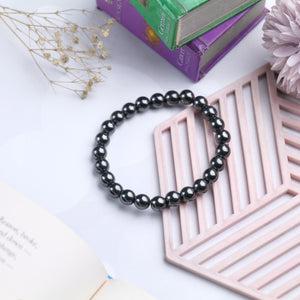 Sleek Hematite Stone Bracelet - Magnetic Healing Gemstone Bracelet for Men