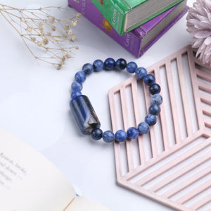 Sodalite Beaded Bracelet for Intuition, Clarity, and Communication