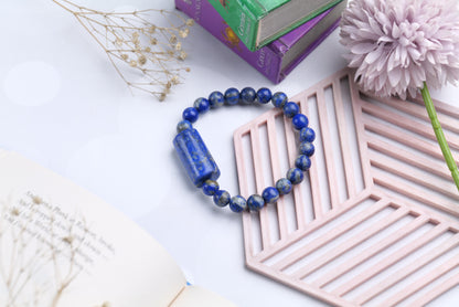 Lapis Lazuli Beaded Bracelet for Wisdom and Inner Truth