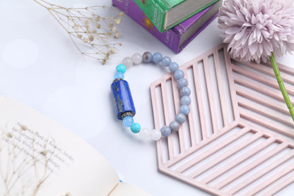 Lapis Lazuli Beaded Bracelet for Wisdom, Clarity, and Inner Peace