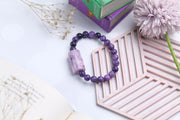 Amethyst Beaded Bracelet for Men & Women | GemGlow