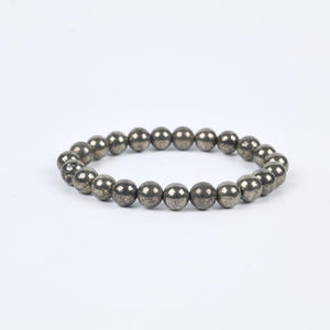 Pyrite Beaded Bracelet for Abundance, Protection, and Vitality