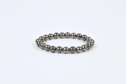 Pyrite Beaded Bracelet for Abundance, Protection, and Vitality