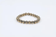 Polished Pyrite Beaded Bracelet for Balance, Grounding, and Energy Boost