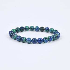Azurite Malachite Beaded Bracelet for Healing and Balance