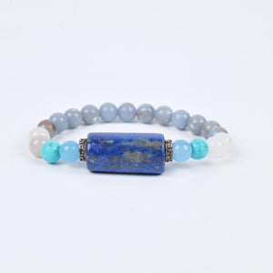 Lapis Lazuli Beaded Bracelet for Wisdom, Clarity, and Inner Peace