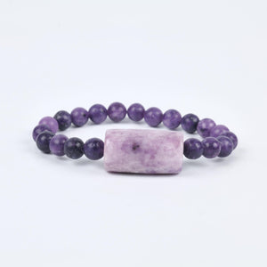 Amethyst Beaded Bracelet for Transformation, Healing, and Spiritual Growth