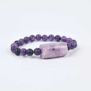 Amethyst Beaded Bracelet for Transformation, Healing, and Spiritual Growth