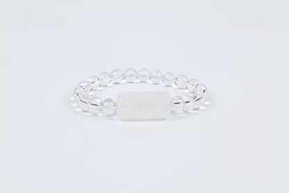 Clear Quartz Beaded Bracelet for Clarity, Healing, and Amplification