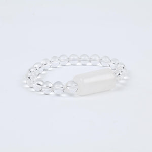 Clear Quartz Beaded Bracelet for Clarity, Healing, and Amplification