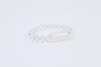 Clear Quartz Beaded Bracelet for Clarity, Healing, and Amplification