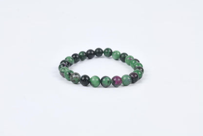 Ruby Zoisite Beaded Bracelet for Passion and Growth