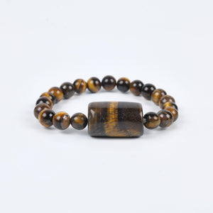 Tiger's Eye Beaded Bracelet for Courage, Confidence, and Protection